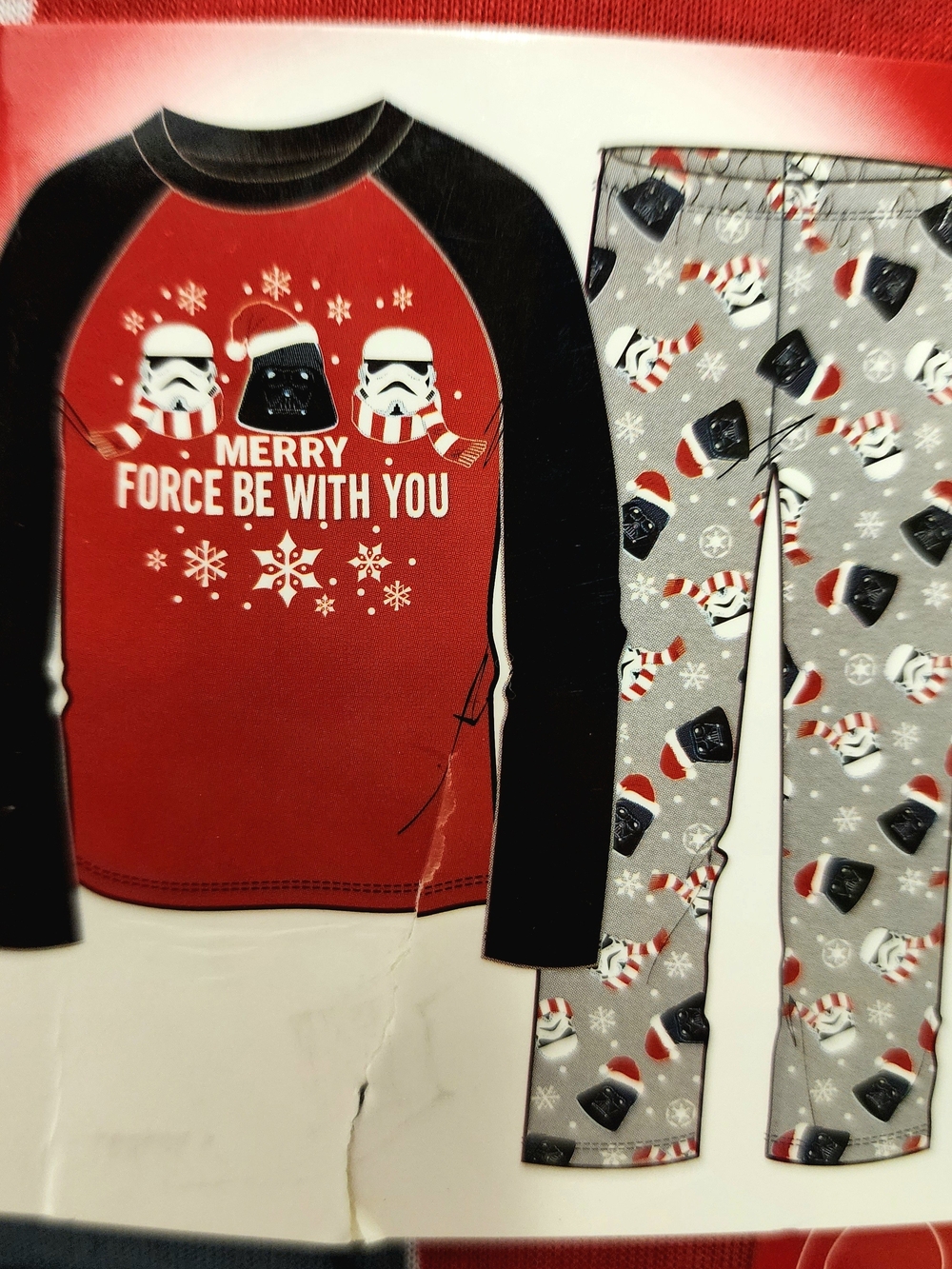 Star Wars Men's Red and Black Christmas Pajama Set - XL